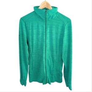 Marmot Full Zip Light Weight Athletic Jacket Heather Green Medium